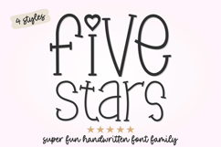 Five Stars Font Bundle Handwritten Quirky Serif Font Product Image 1