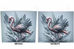3D flamingo Tumbler 20 oz Sublimation Product Image 2