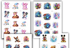 Disney Characters button maker collage 12 sizes Product Image 6