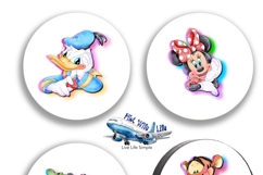 Disney Characters button maker collage 12 sizes Product Image 7