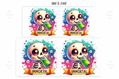 Halloween Skull Immortal Mug Wrap For 11 oz and 15 oz Product Image 2