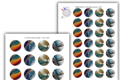 Fluid art round collages for multiple craft projects 13 size Product Image 2