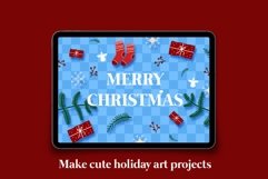 Nordic Christmas Procreate Stamp Brushes Product Image 3