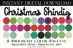 Christmas Shindig - Quirky Christmas Procreate Color Palette Product Image 1