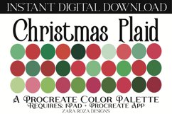 Christmas Plaid - Xmas Holiday Procreate Color Palette Product Image 1