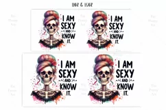 Sexy Skeleton Mug Wrap For 11 oz and 15 oz, Skeleton Png Product Image 2