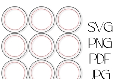 2.25 Inch Button Template Print &amp; Cut Ready 2.62 size Product Image 2