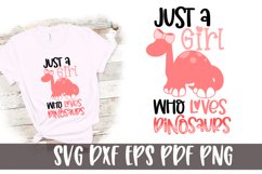 Girl who loves Dinosaurs SVG Product Image 1
