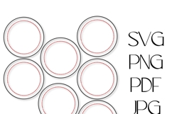 2.50 Inch Button Template Print &amp; Cut Ready 2.92 size Product Image 2