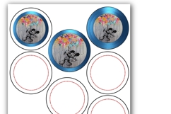 2.50 Inch Button Template Print &amp; Cut Ready 2.92 size Product Image 3