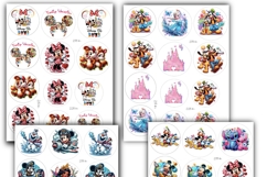 Disney Characters button maker collage 12 sizes Product Image 10