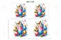 Pink Christmas Hot Cocoa Mug Wrap For 11 oz and 15 oz Product Image 2