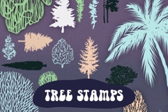 Procreate Tree Brushes | Tree Stamp Set - 54 Brushes Product Image 1