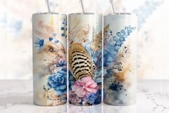 Flowers Tumbler 20 oz Sublimation Design Png | Flowers Png Product Image 1