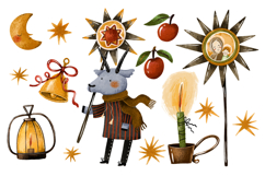 Goat &amp; Christmas Star. Ukraine Slavic Traditions. Malanka Product Image 1