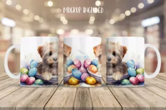 Easter Eggs Dog Mug Wrap For 11 oz and 15 oz Png Product Image 3