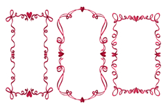 Valentine Love Day Vintage Ribbon Frames Trendy Product Image 1