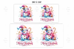 Merry Christmas Snowman Mug Wrap For 11 oz and 15 oz Product Image 2