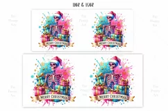 Merry Christmas Skeleton Mug Wrap For 11 oz and 15 oz Product Image 2