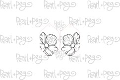 Floral Bloom Hex Laser Engraved Earring File Product Image 2