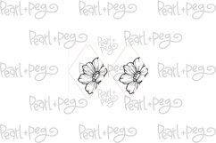 Floral Blossom Diamond Laser Engraved Earring File Product Image 2