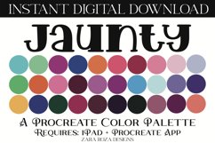 Jaunty - A Bright &amp; Bold Rainbow Procreate Color Palette Product Image 1