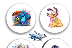 Disney Characters button maker collage 12 sizes Product Image 13