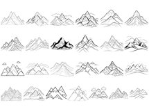 50 Mountain Procreate Stamps Brushes Product Image 4