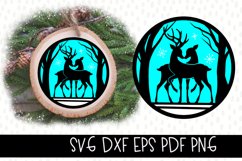 Deer Couple Ornament SVG Product Image 1