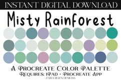 Misty Rainforest - Pearly Pastel Procreate Color Palette Product Image 1