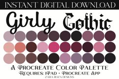 Girly Gothic - A Light &amp; Dark Vintage Procreate Color Palett Product Image 1