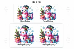 Merry Christmas Snowman Mug Wrap For 11 oz and 15 oz Product Image 2