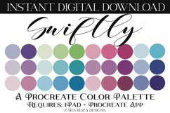 Swiftly - A Calm Floral Rainbow Procreate Color Palette Product Image 1