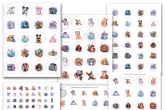 Disney Characters button maker collage 12 sizes Product Image 14
