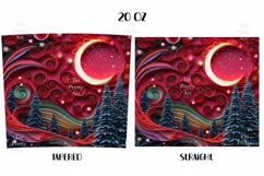 Christmas Tree Tumbler Wrap | Quilling Christmas Tumbler Png Product Image 3