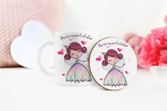 Valentine Sublimation PNG, Fairy Illustrations Product Image 3
