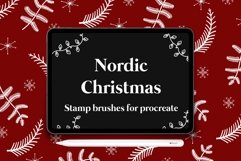 Nordic Christmas Procreate Stamp Brushes Product Image 1