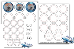Complete set Button Template Print &amp; Cut Ready 9 sizes Product Image 7
