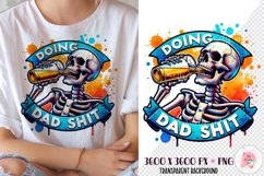 Sarcastic Skull Sublimation T-shirt PNG, Dad Sublimation Png Product Image 1