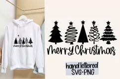 Merry christmas svg, christmas trees svg, christmas clipart Product Image 1