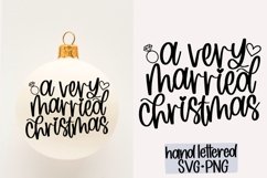 A very married christmas svg, wedding christmas ornament svg Product Image 1