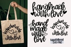 Handmade with love SVG bundle, Hand lettered SVG Product Image 1