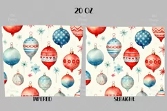 Christmas Ornaments Tumbler Wrap | Christmas Sublimation Product Image 3