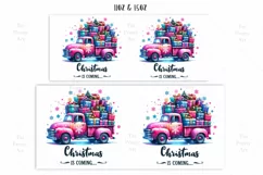 Merry Christmas Truck Mug Wrap For 11 oz and 15 oz Product Image 2
