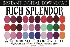 Rich Splendor - A Retro Vintage Procreate Color Palette Product Image 1