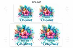 Tropical Merry Christmas Mug Wrap For 11 oz and 15 oz Product Image 2