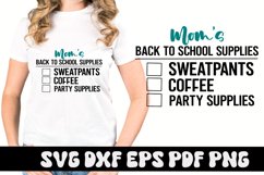 Moms Back To School Supplies SVG Product Image 1