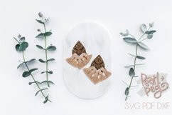 Layered Square Macrame Laser Engraved Earring File Product Image 1