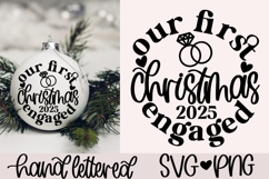 Our first christmas engaged 2025 SVG | Christmas SVG Product Image 1