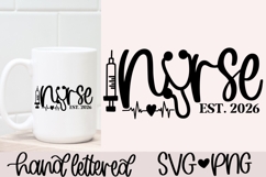 Nurse est. 2026 SVG | Nursing SVG Product Image 1